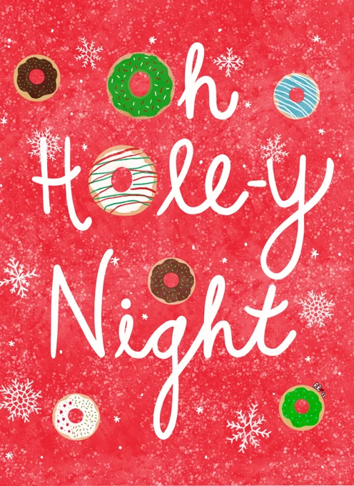 Oh Hole-y Night Donut Card