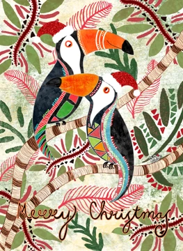 Tropical Toucan Holiday Card