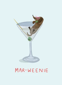 Mar-Weenie Celebration Card