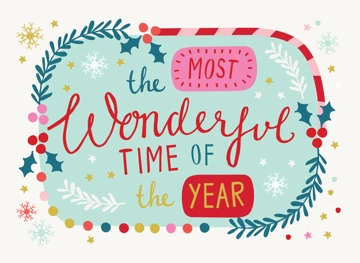 Wonderful Year Typography Christmas
