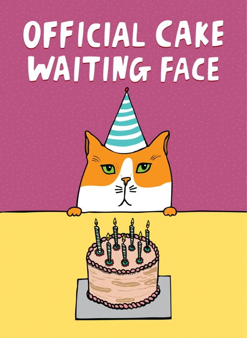 Official Cake Waiting Face