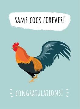 Same Cock Forever - Engagement Card