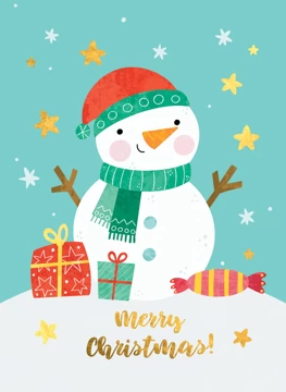 Merry Christmas Cute Snowman
