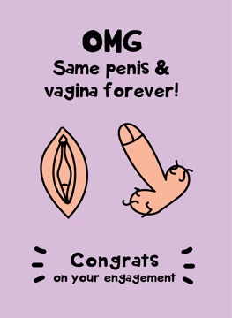 Same Penis Same Vagina - Engagement Card