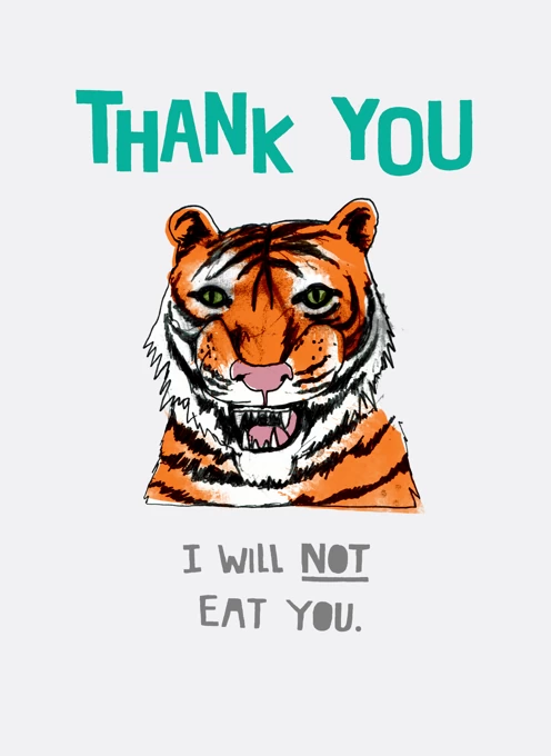 Thank You Tiger Card