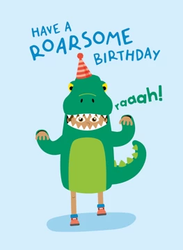 Dinosaur Boy Birthday Card