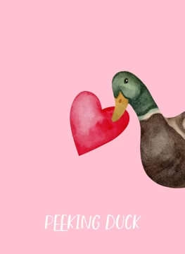 Peeking Duck Heart