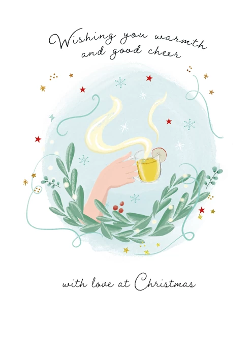 Chin Chin Festive Cheer Foiled Christmas Card