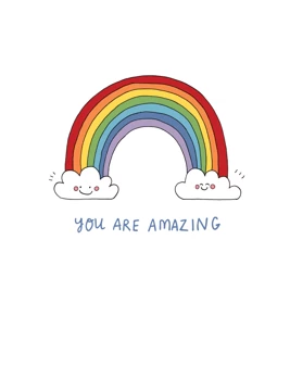 You Are Amazing Rainbow Card