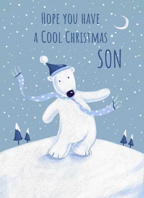Son Cool Christmas Polar Bear