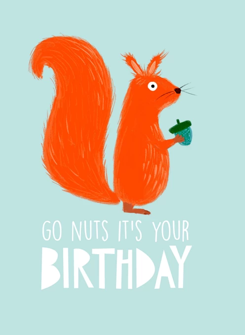 Go Nuts Birthday Squirrel
