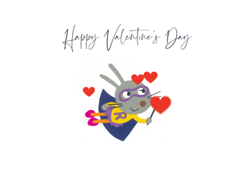 Happy Valentine's Day Super Rabbit