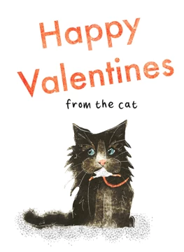 Valentines Day Card From The Cat