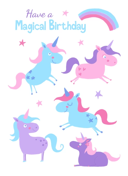Birthday Magical Unicorns