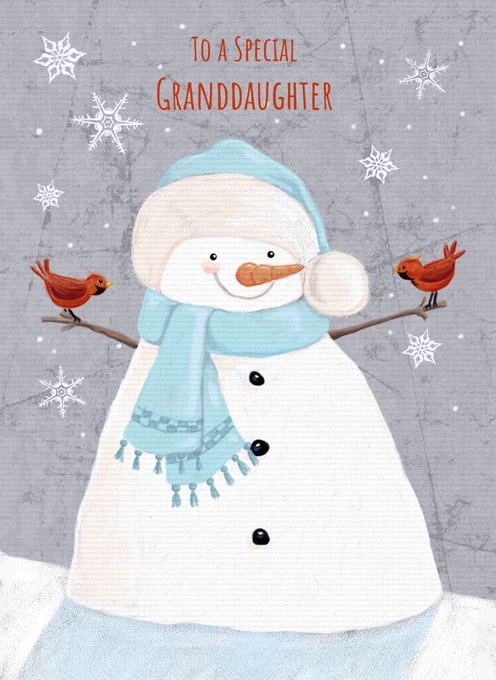 Granddaughter Christmas Soft Snowman
