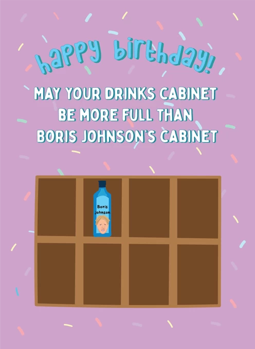 Boris Empty Cabinet - Happy Birthday