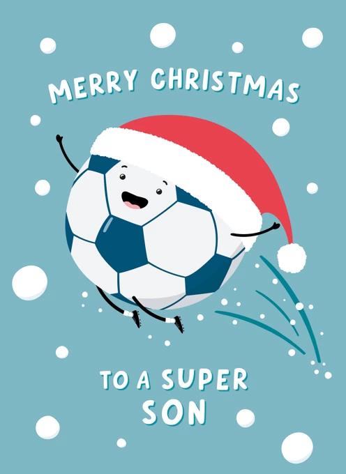 Football Christmas Card For Son