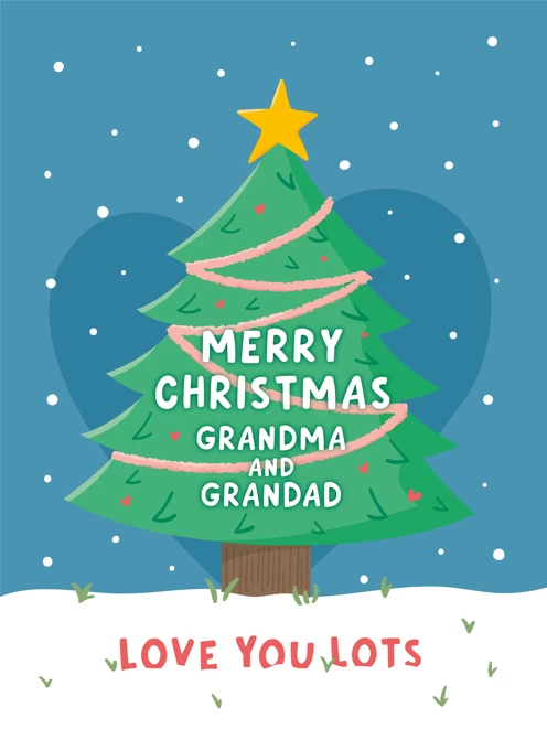 Love You Lots Grandparents Christmas Card