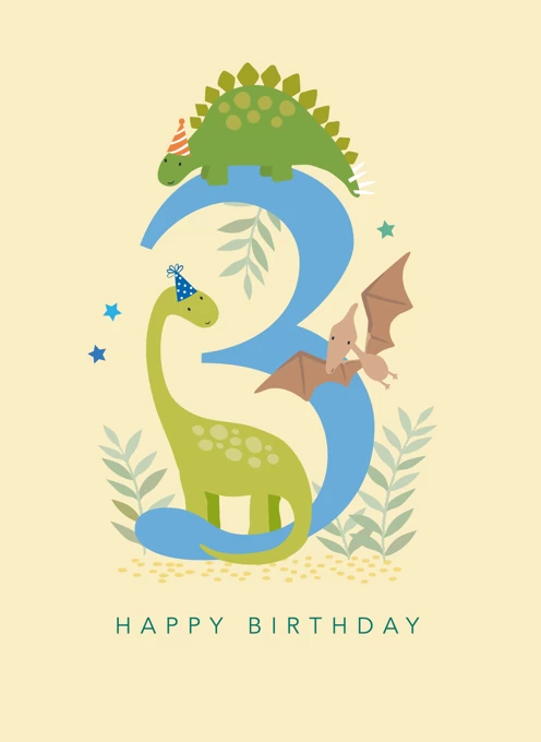 Age 3 Dinosaur Birthday