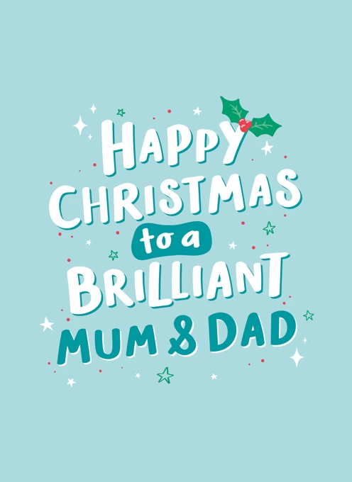 Brilliant Mum & Dad Christmas Card