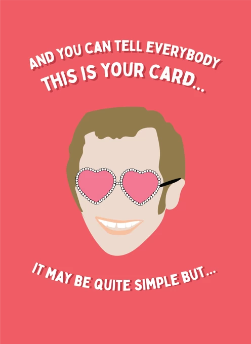 Elton John Funny Birthday Card