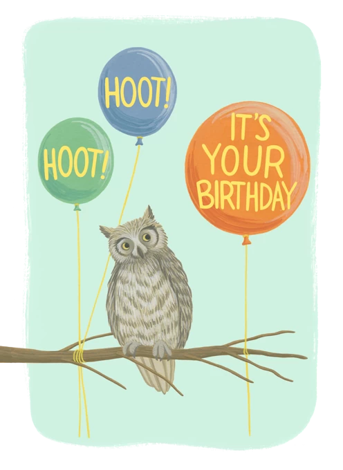 Owl and Balloons Birthday