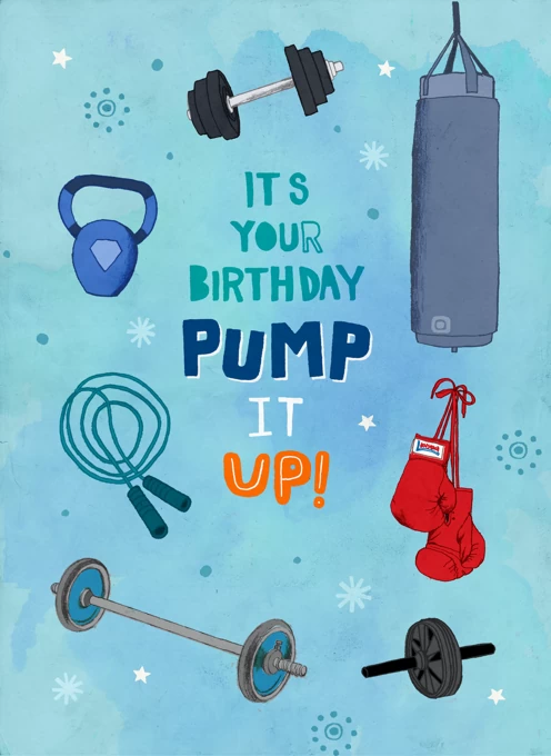 Gym Pump It Up Birthday Design
