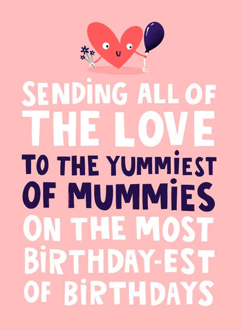Cute Typographic Birthday Card