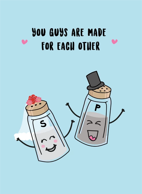 You Guys Are Made For Each Other - Wedding Card