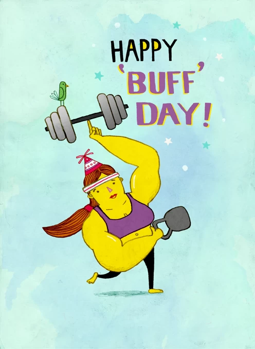 Happy Buff day Gym Fitness Design