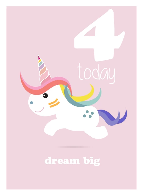 Dream Big - 4th Birthday Card