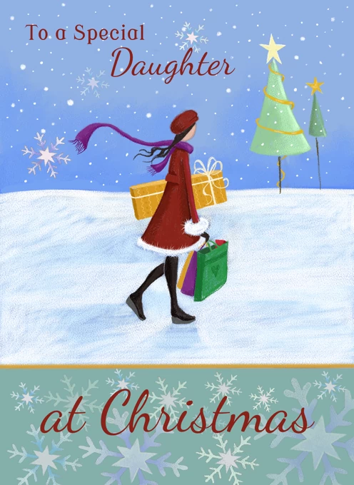 Daughter Christmas Girl Shopping