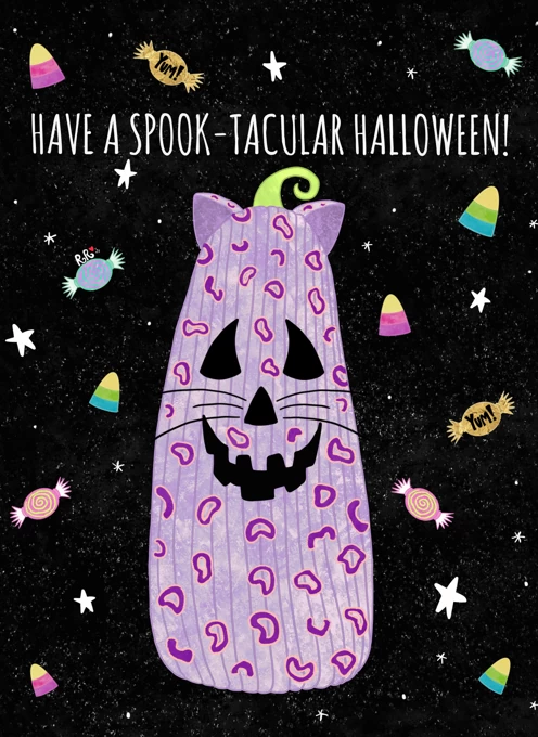 Spooktacular Halloween Greeting Card
