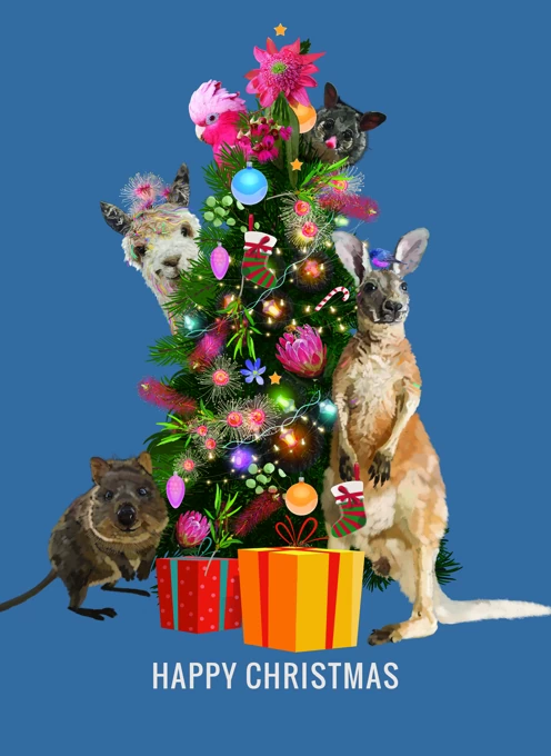 Aussie Animals Christmas Card by Art Tonic | Cardly
