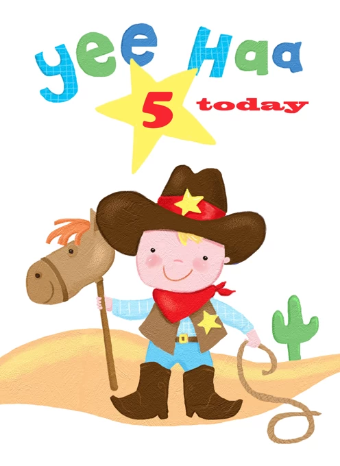 5 Today Birthday Cowboy