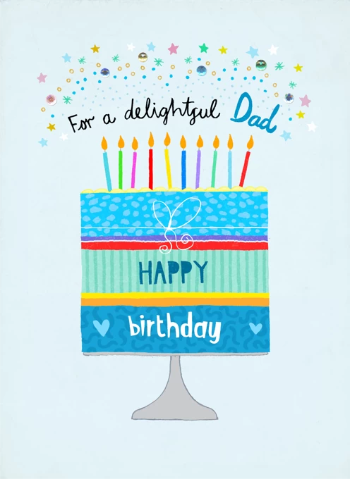 Delightful Dad Birthday Cake Design