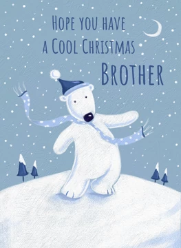 Brother Cool Christmas Polar Bear