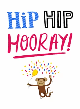 Hip Hip Hooray! Monkey Design