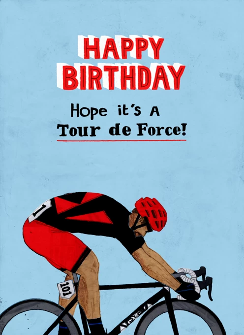 Tour De Force! Birthday Cycling Design