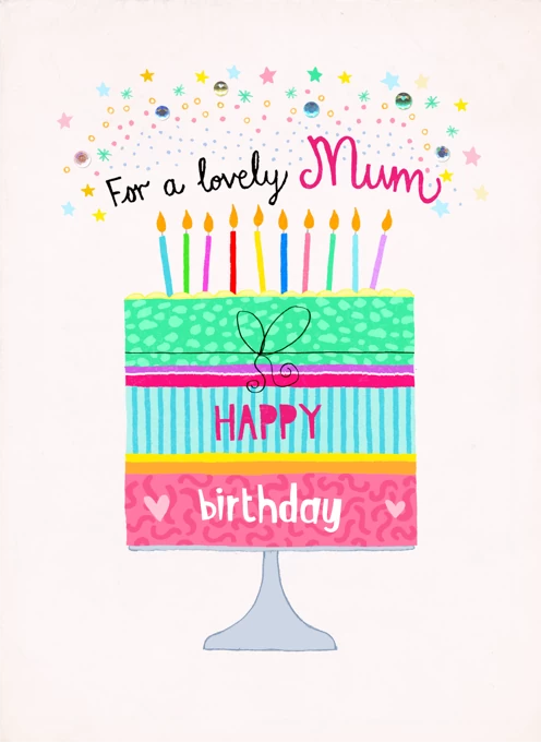For A Lovely Mum Birthday Cake