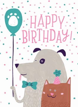 Dog and Cat Birthday Wishes
