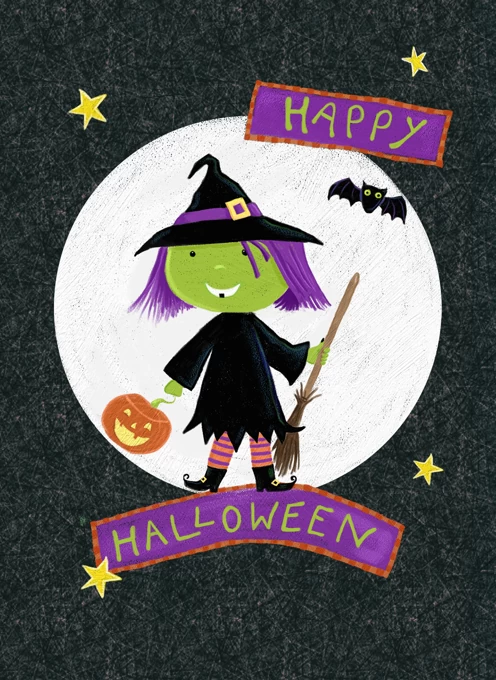 Happy Halloween Cute Witch