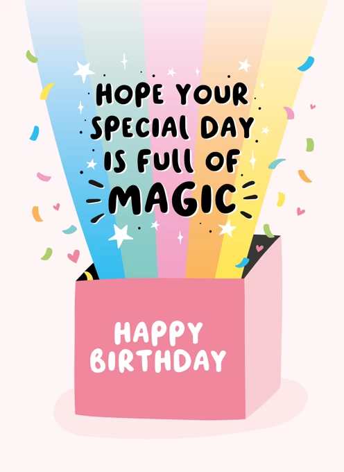 Rainbow Magic Birthday Card