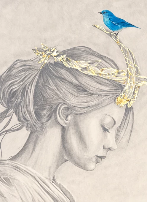Glimmering Gold Crown Drawing