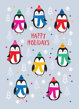 Cute Penguins Christmas Card