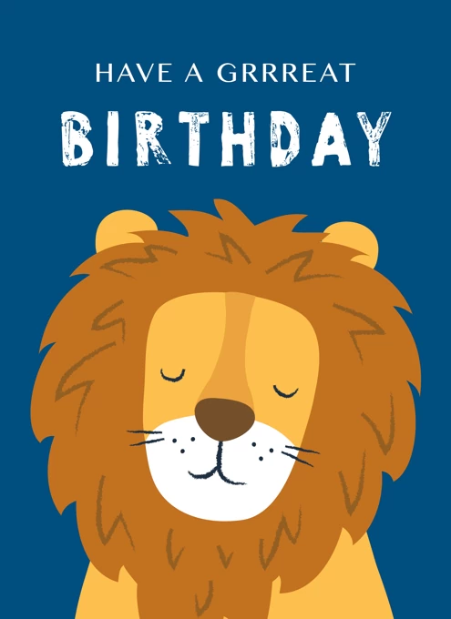 Grrreat Birthday Lion