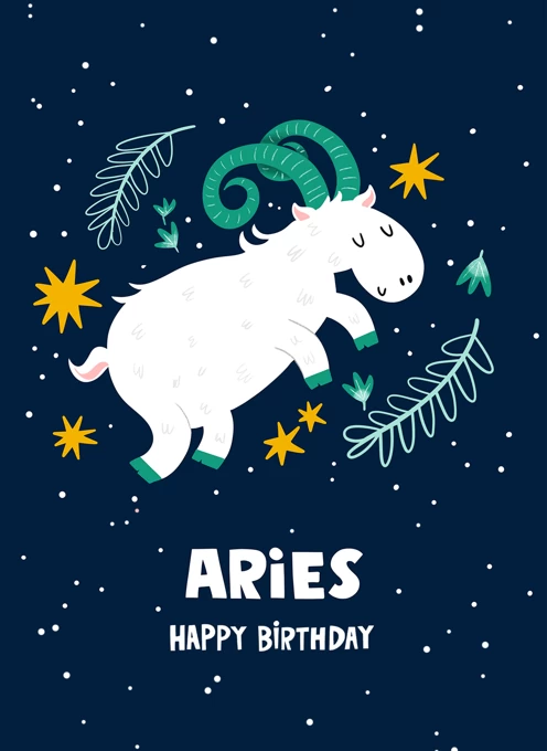 Aries Birthday Card