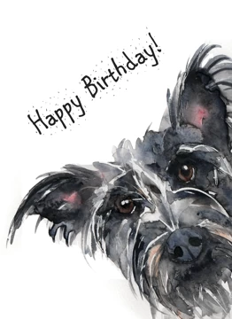 Deerhound Happy Birthday