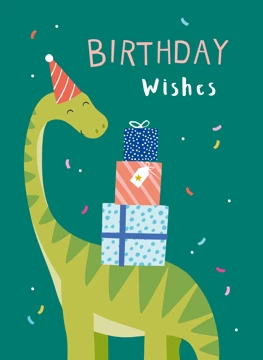 Green Birthday Dinosaur