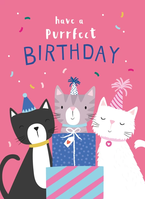 Purrfect Birthday Party Cats